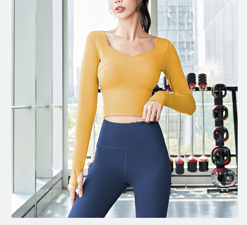 Full Sleeve Padded Striped Gym & Yoga Wear 2-Piece Set