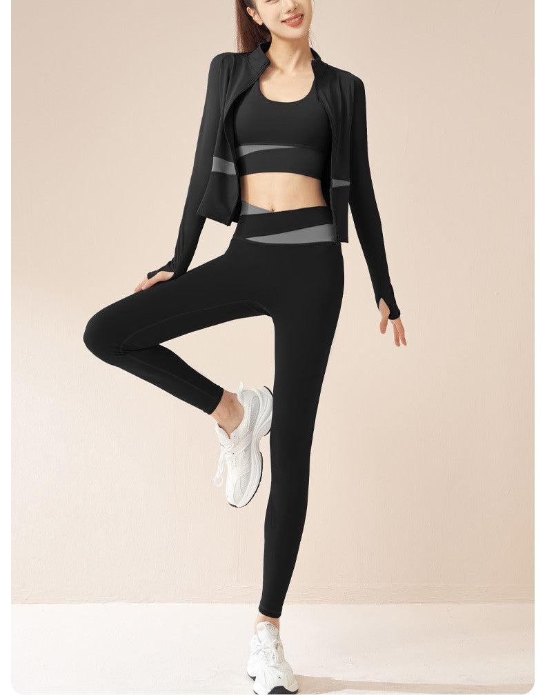 Zuruwears Stylish 3-Piece Gym & Yoga Wear Set