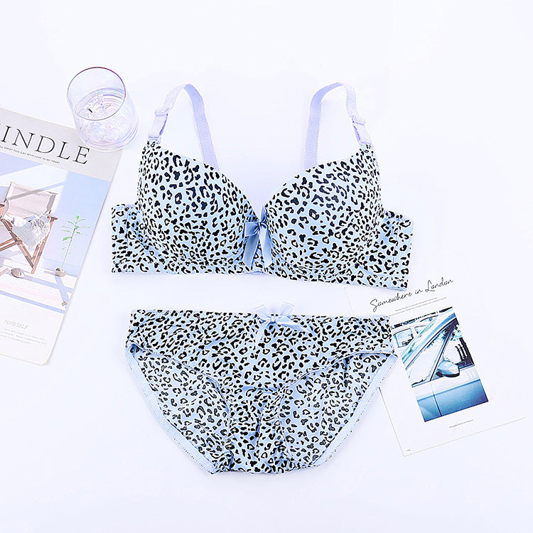 Animal print Wired Bra Panty lingerie set
