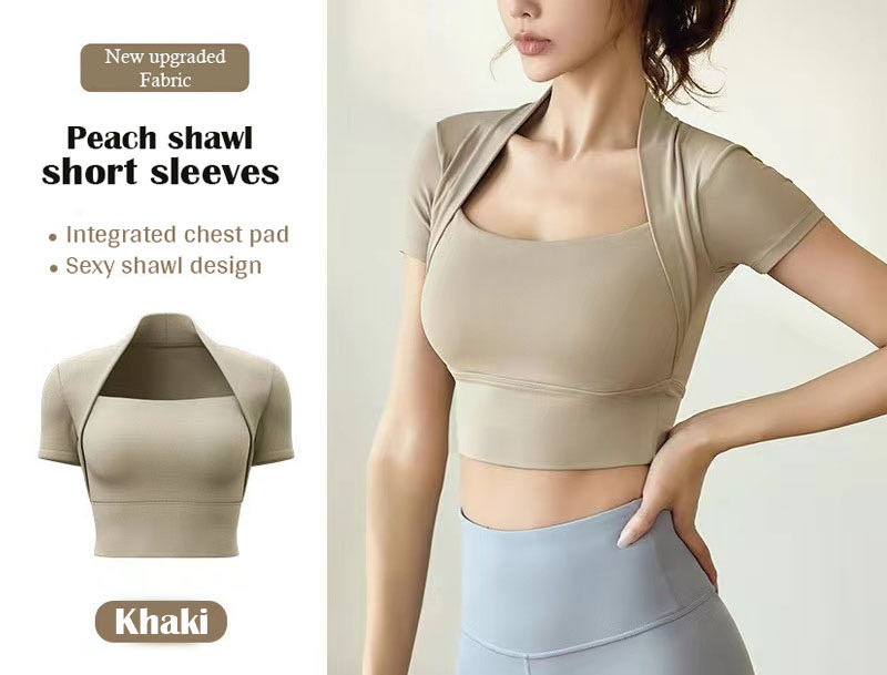 Covered Neck Fixed Pad Gym & Yoga Wear 2-Piece Set