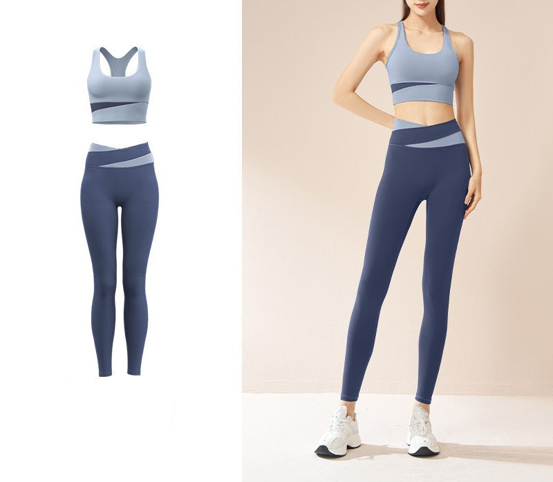 Comfortable Cross Back Style Gym Wear Yoga Wear Two Piece Set