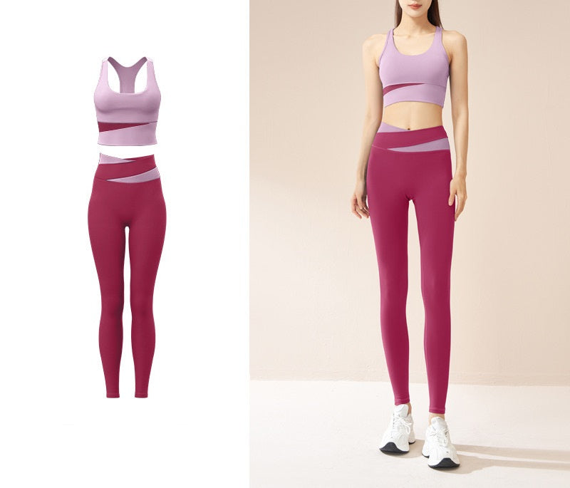 Comfortable Cross Back Style Gym Wear Yoga Wear Two Piece Set