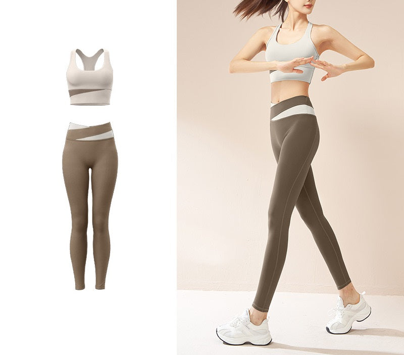 Comfortable Cross Back Style Gym Wear Yoga Wear Two Piece Set