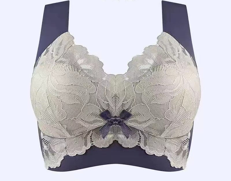 Women's front making lace fixed cup non steel ring gathering breasts comfortable bra