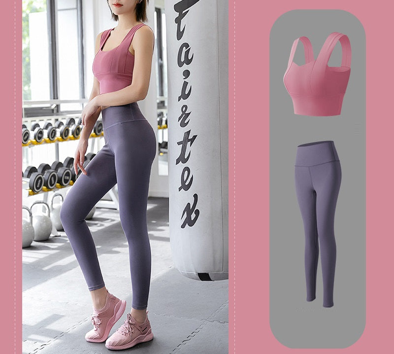Wide Strap Gym & Yoga Wear 2-Piece Set