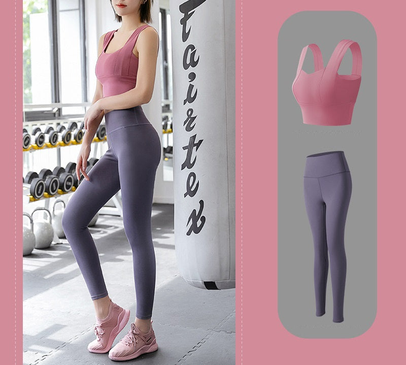 Wide Strap Gym & Yoga Wear 2-Piece Set