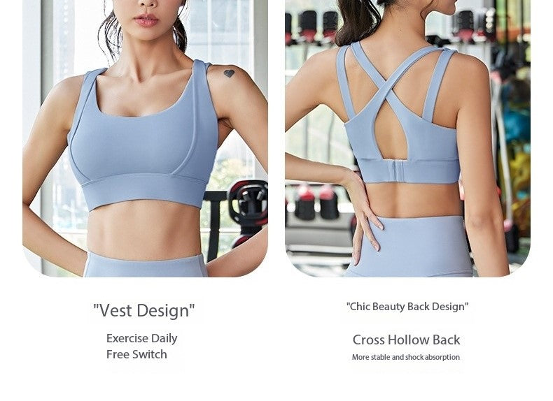 Zigzag Strap Gym & Yoga Wear 2-Piece Set with Leggings