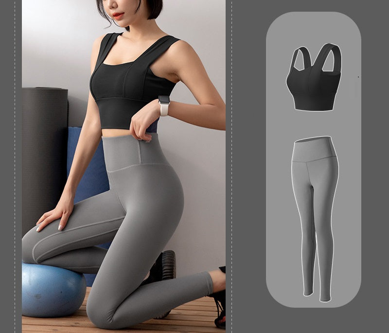 Wide Strap Gym & Yoga Wear 2-Piece Set