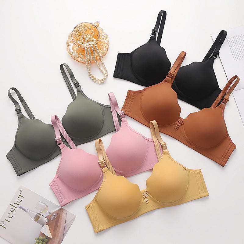 Beautiful back  style  bra without steel ring anti-sagging gather Breast