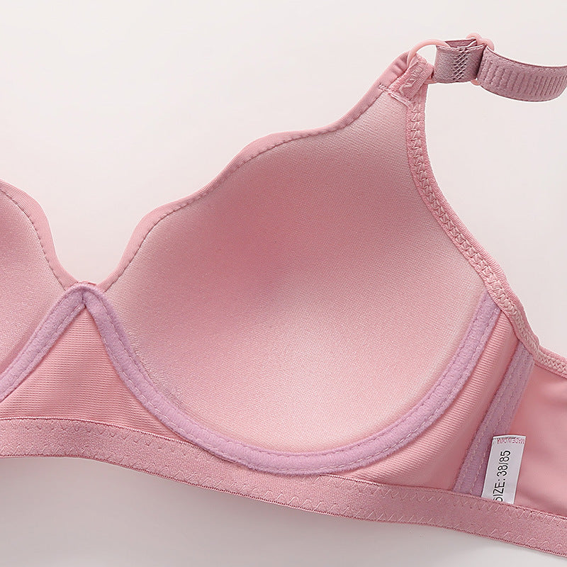 Beautiful back  style  bra without steel ring anti-sagging gather Breast