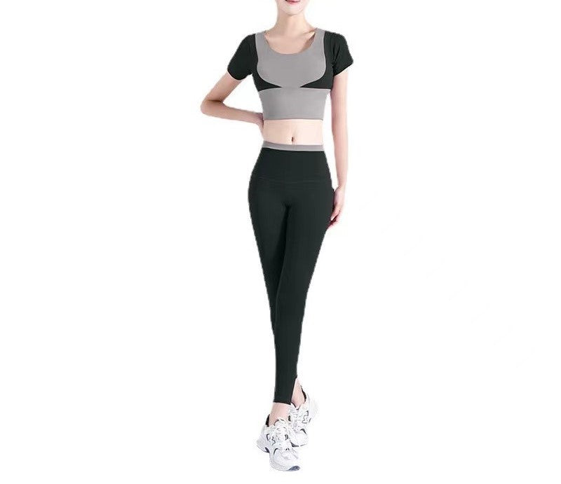 Dual Color Gym Wear Yoga Wear Sports two pieces Set