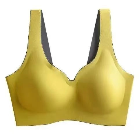 Thai latex bra without underwire  bra gather sportrs bra sexy no trace to pull bra