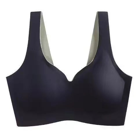 Thai latex bra without underwire  bra gather sportrs bra sexy no trace to pull bra