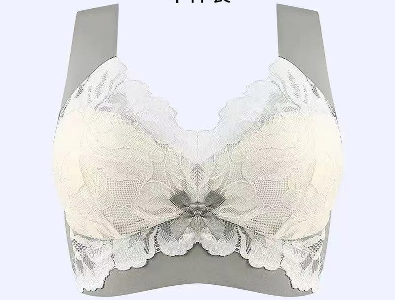 Women's front making lace  fixed cup non steel ring gathering breasts comfortable bra