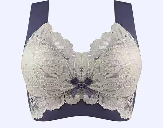 Women's front making lace  fixed cup non steel ring gathering breasts comfortable bra