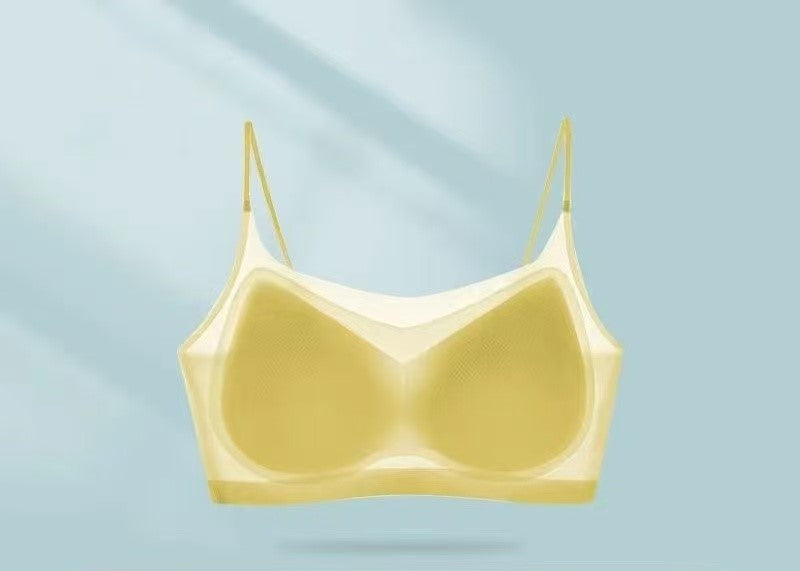 Ultra thin ice silk  seamless  sexy bra  soft breathable wireless soild  invisible  bra