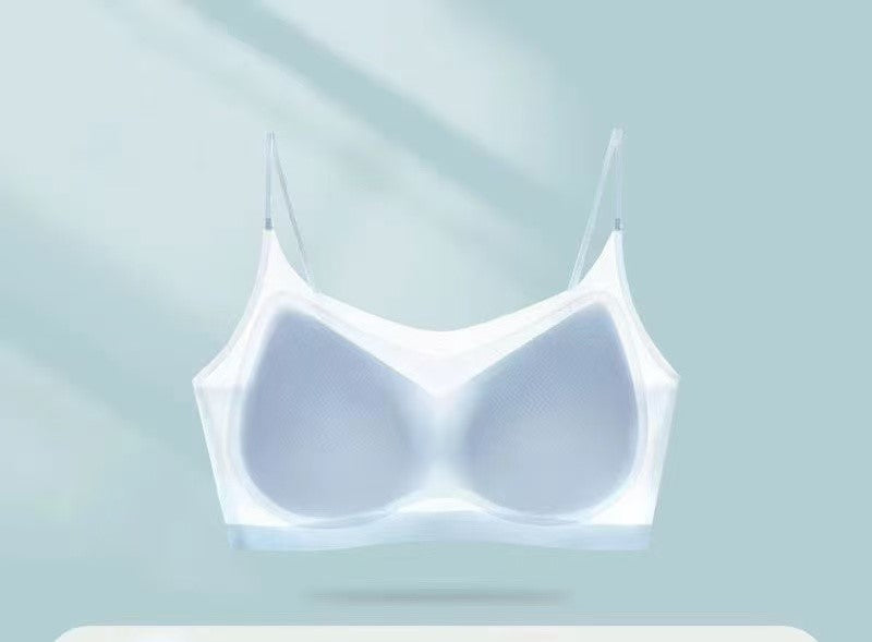 Ultra thin ice silk  seamless  sexy bra  soft breathable wireless soild  invisible  bra