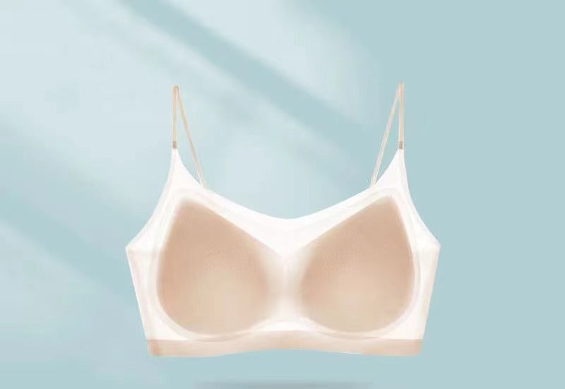 Ultra thin ice silk  seamless  sexy bra  soft breathable wireless soild  invisible  bra