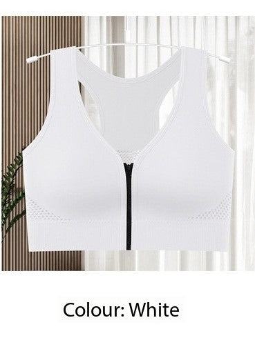 Front zipper sports bra, women's shockproof running, anti-sagging, bra, fitness vest, yoga, can be worn outside, quick-drying